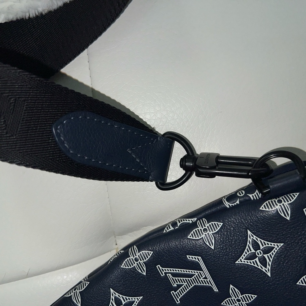 Louis Vuitton Slate Blue Monogram Sling Belt Bag with coin pouch - Picture 14 of 14
